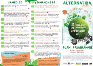 côté extérieur du dépliant programme